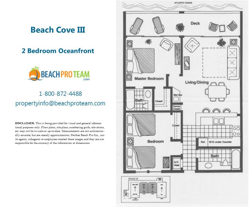 Beach Cove Floor Plan - 2 Bedroom Oceanfront